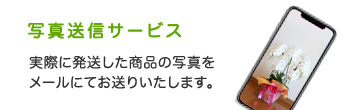 写真送信サービス 実際に発送した商品の写真をメールにてお送りいたします。